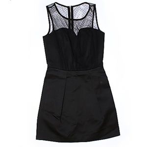 New Look Black Mesh Polka Dot Sleeveless Dress Size 4